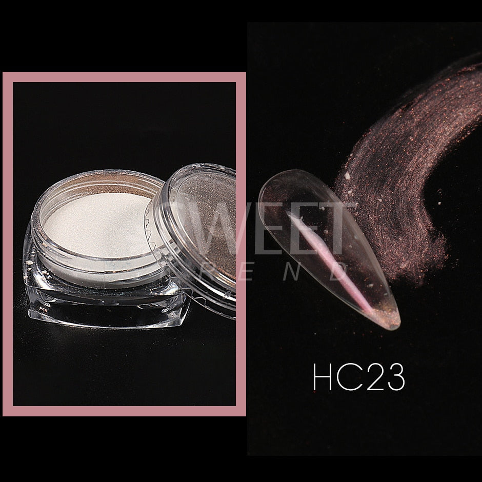 Fairy Nail Pigment Powder Holographic Fine Chrome Rubbing Dust Shimmer Gentle