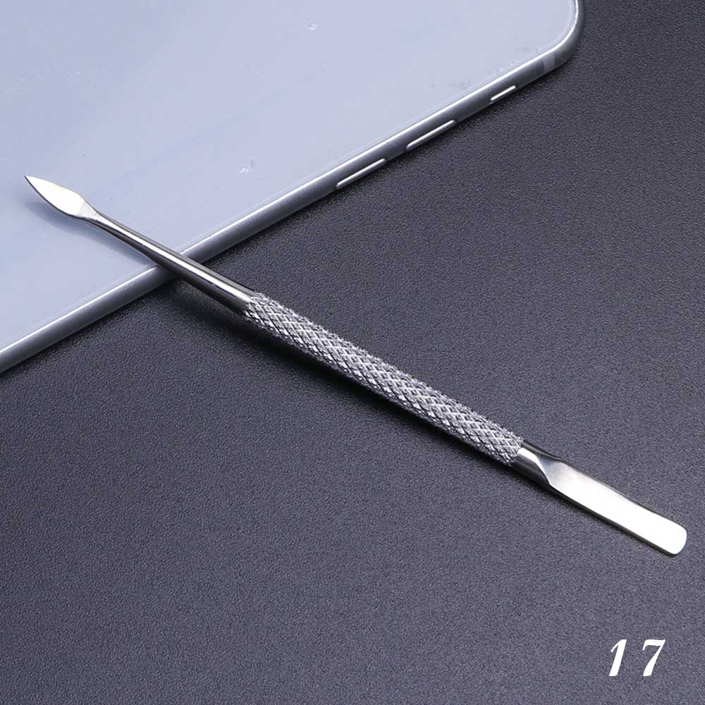 1pcs Double-ended Cuticles Nails Pusher Dead Skin Remover Pedicure Stainless