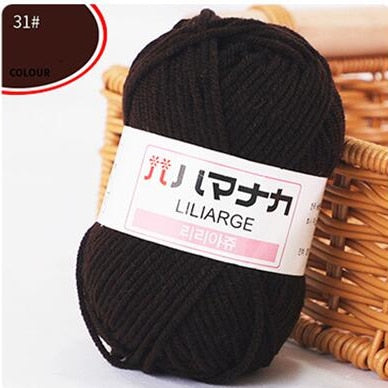 53 Colors Soft Cotton Baby Knitting Wool Yarn Thick Yarn Fiber Velvet Yarn Hand