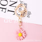 7 Styles Daisy Acrylic Keychain Simple Flower Pendant Keyring For Women Bag