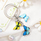 19 Styles Enamel Butterfly Keychain Color Dripping Butterfly Insects Color