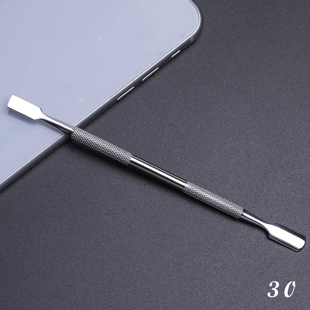 1pcs Double-ended Cuticles Nails Pusher Dead Skin Remover Pedicure Stainless