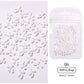 24 Styles 3D Aurora Bear Butterfly Nail Art Accessories Resin Flat Back White