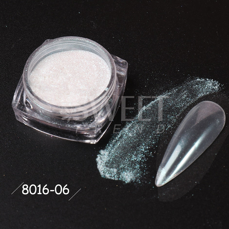 54 Colors 1 Box Reflective Nail Powder Flash Disco Diamond Chrome Pigment