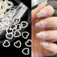 100Pcs 6 Styles Mixed Design Hollow Shape Nail Art Jewelry Decoration DIY Nail