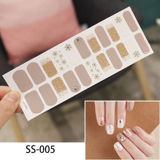 Glitter Snowflake Nail Art Stickers Nail Wraps Manicure DIY Nails Decor Decal