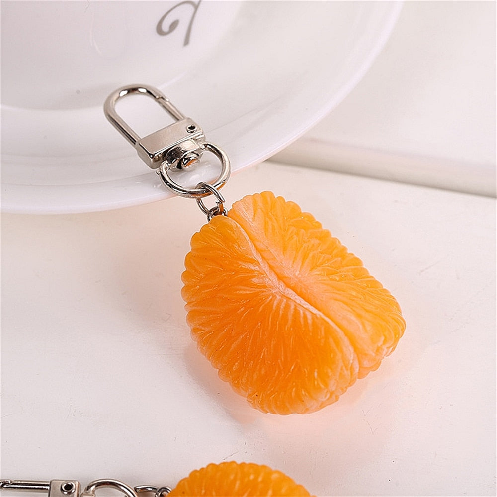 8 Styles Simulation Food Keychain Chili Pepper Garlic Mandarin Fashion Keyring