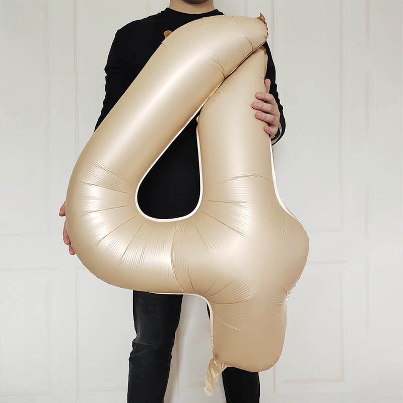 59 Styles Jungle Deer Bear Foil Balloons 40inch Caramel Brown Number Balls Baby