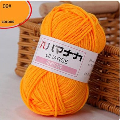 53 Colors Soft Cotton Baby Knitting Wool Yarn Thick Yarn Fiber Velvet Yarn Hand