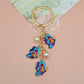 14 Styles Colorful Simulation Butterfly Pearl Key Chain Painted Butterfly