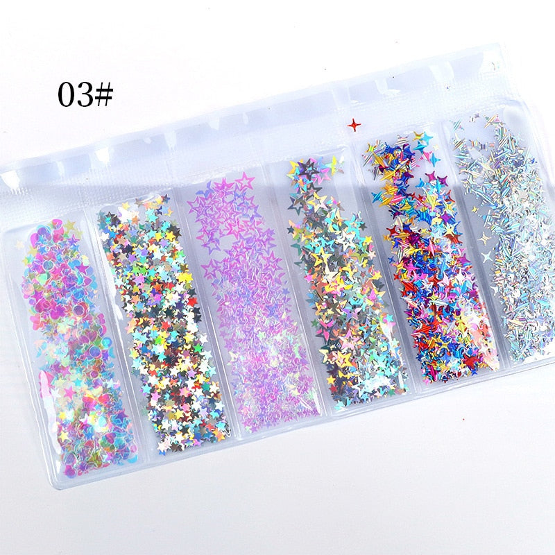 24 Styles 3D Aurora Bear Butterfly Nail Art Accessories Resin Flat Back White