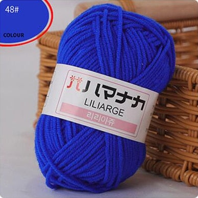 53 Colors Soft Cotton Baby Knitting Wool Yarn Thick Yarn Fiber Velvet Yarn Hand