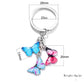 19 Styles Enamel Butterfly Keychain Color Dripping Butterfly Insects Color