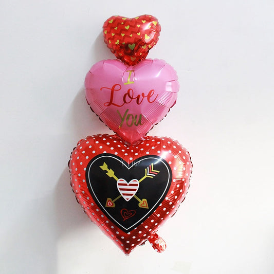 Tri-Heart Balloon Valentines Day Inflatable Balloon Birthday Decorations Wedding