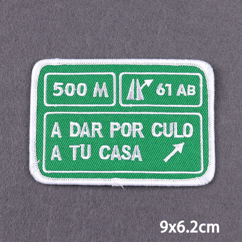 46 Styles Black Patch With Slogan Iron On Patches For Clothes DIY Embroidery