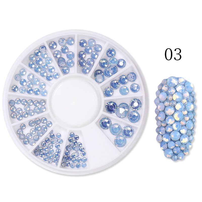 Light Blue Nail Art Decoration Accessories Nails Jewelry Manicure Supplies