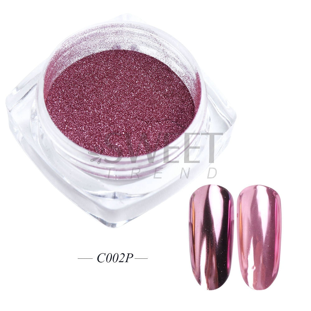 Fairy Nail Pigment Powder Holographic Fine Chrome Rubbing Dust Shimmer Gentle