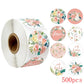 50-500pcs 8 styles Thank You Sticker for Seal Labels Round Floral Multi Color