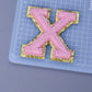 A-Z Letter Patches 5.5cm Adhesive Letter Patches Towel Chenille Embroidery For