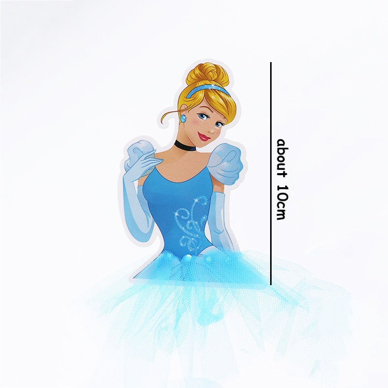 21 Styles Cartoon Princess Cake Decoration Frozen Cake Cupcake Toppers Cake Flag