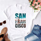 San Francisco Thermal Sticker Letter Patches Clothing DIY Iron-On Sticker