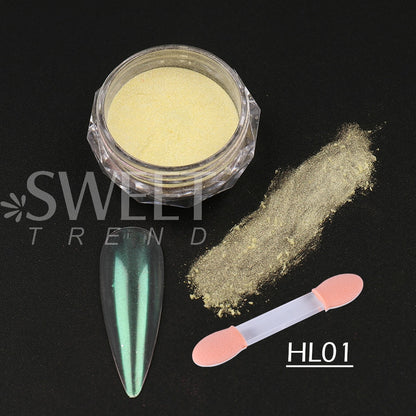 Fairy Nail Pigment Powder Holographic Fine Chrome Rubbing Dust Shimmer Gentle