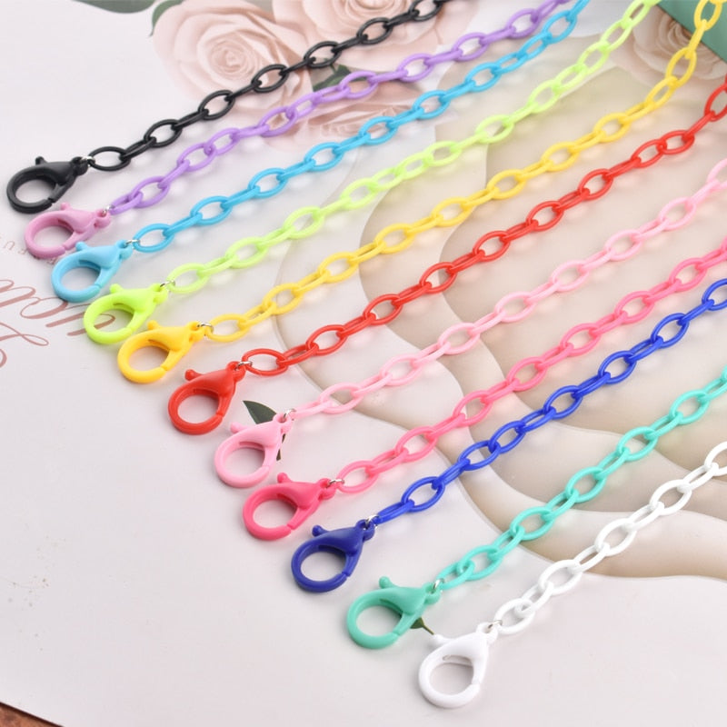 11 Styles 55cm Acrylic Simple Mask Chain Neck Strap Rope Holder Non-slip