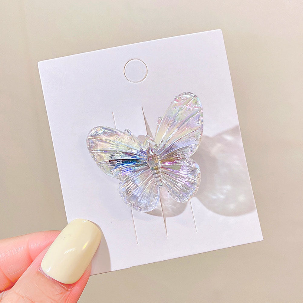 1pc Holographic Butterfly Cartoon Hairpin Children Fashion Hair Clips Kids