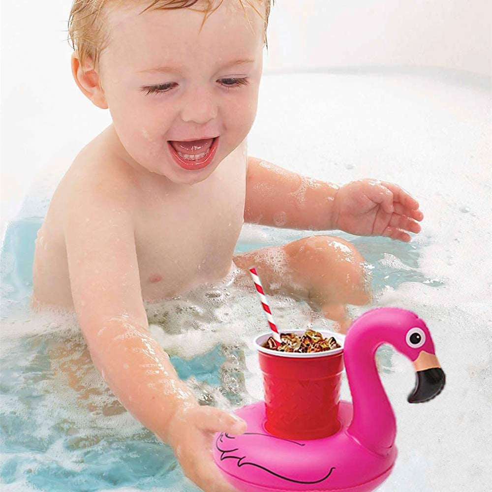 Flamingo Floating Balloon Cup Drink Holder Inflatable Coaster Birthday Gift