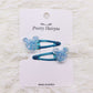 2Pcs/Set Children's Fashion Stars Love Transparent Colorful Hairpin New Girls