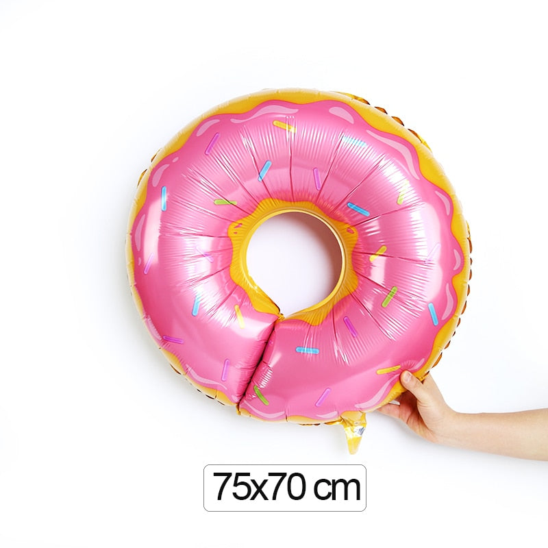 1pc Pink Glazed Donut Balloons Birthday Party Decoration Art Balloon Event