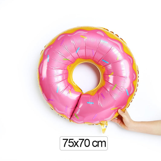 1pc Pink Glazed Donut Balloons Birthday Party Decoration Art Balloon Event