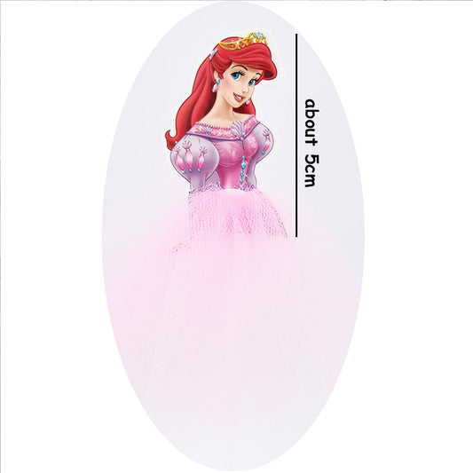 1pc Red Hair Fairy Tale Princess Cake Toppers Cake Flag Birthday Baby Shower