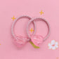 2Pcs/Set Glittering Love Resin Children's Rubber Bands Sweet Hair Accessories