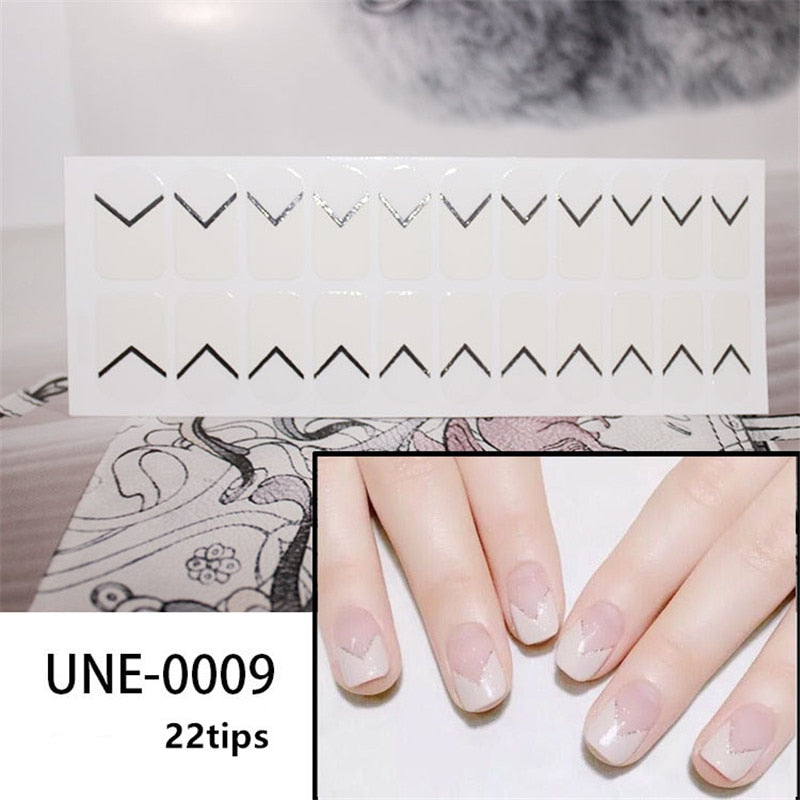 Triangle Geometry Nail Art Stickers Nail Wraps Manicure DIY Nails Decor Decal