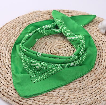 Green Square Hip Hop Bandana Men Women Headbands Wraps Scarves Hair Band