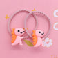 2Pcs Orange Dinosaur Cartoon Rubber Band Kids Art Hairband Creative Scrunchies