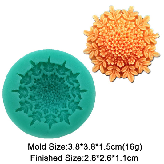 Chrysanthemum Flower Silicone Molds For Mug Chocolate Mold Clay Decoration Form