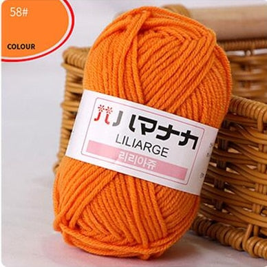 53 Colors Soft Cotton Baby Knitting Wool Yarn Thick Yarn Fiber Velvet Yarn Hand