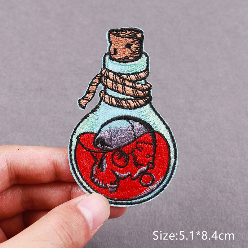 45 Design Styles Heart Skull Poison Embroidery Patch Iron On Patches For