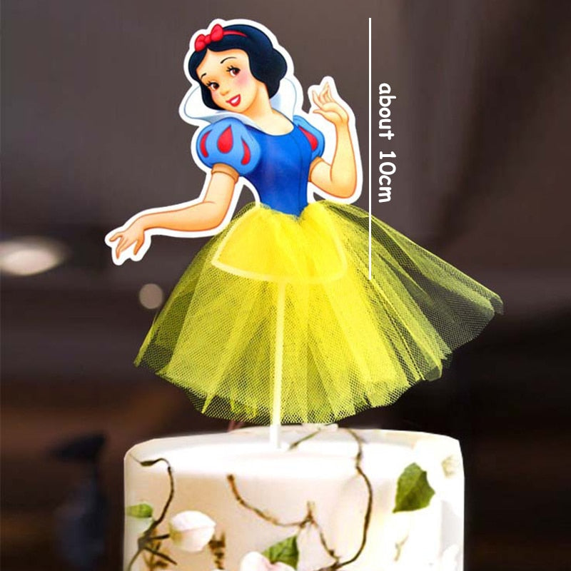 1pc Carton Fairytale Princess Cake Cupcake Toppers Cake Flag Birthday Baby