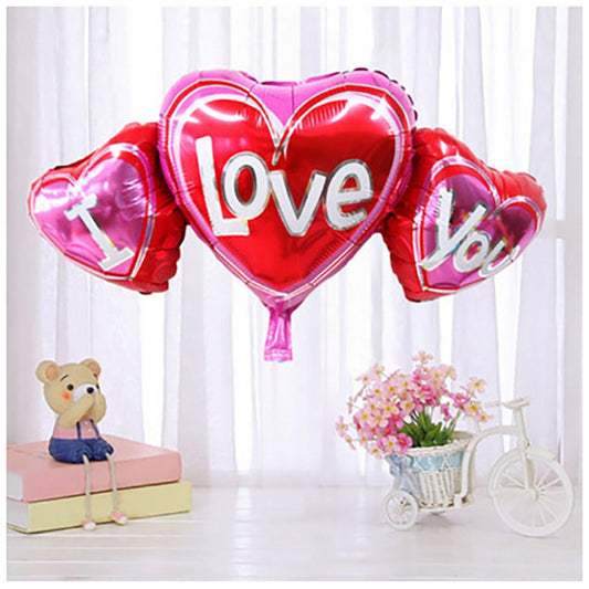 Hearts I Love You Balloon Valentines Day Inflatable Balloon Birthday Decorations