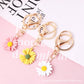 7 Styles Daisy Acrylic Keychain Simple Flower Pendant Keyring For Women Bag