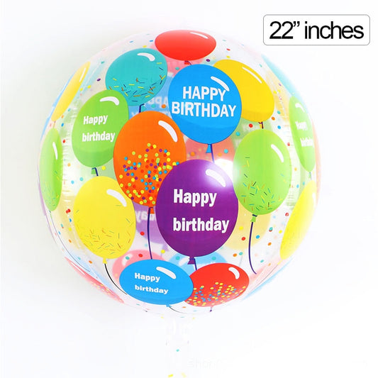 1pc Multicolor Balloons Pattern Round Balloons Birthday Party Decoration Art