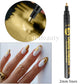 Metallic Gold Nail Polish Waterproof Nail Marker Pen For Design Graffiti Drawing