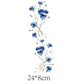 Blue Wild Flower Thermal Stickers on T-shirt DIY Patches Iron on Transfer for