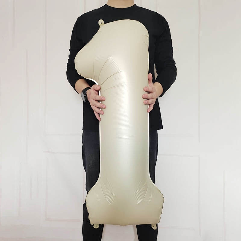 59 Styles Jungle Deer Bear Foil Balloons 40inch Caramel Brown Number Balls Baby