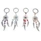 4 Styles Bohemian Dreamcatcher Alloy Keychain Matural Stone Wing Tassel Keyring