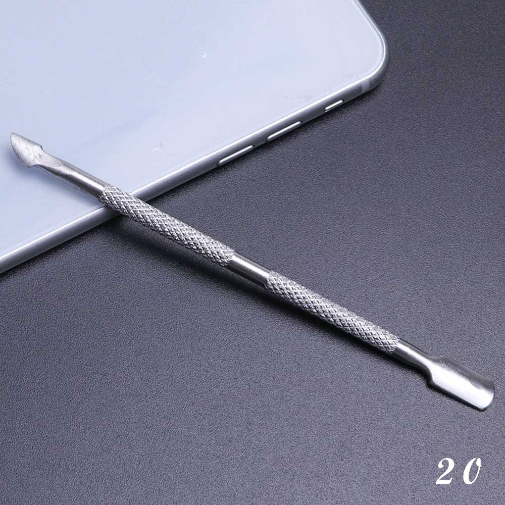 1pcs Double-ended Cuticles Nails Pusher Dead Skin Remover Pedicure Stainless