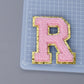 A-Z Letter Patches 5.5cm Adhesive Letter Patches Towel Chenille Embroidery For